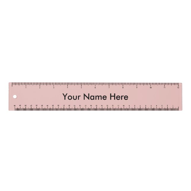 Ballet Slippers Pink Color with Customizable Name Ruler (Front)