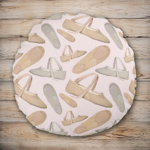 Ballet Slippers Round Pillow