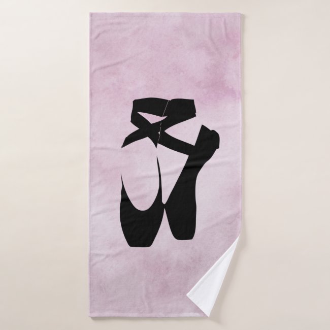 Ballet Slippers Shoes Design Bath Towel Set