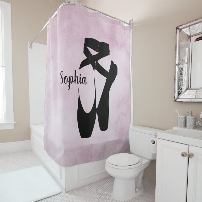 Ballet Slippers Shoes Design Shower Curtain