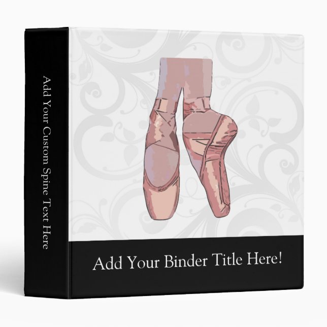 Ballet Slippers Toe Shoes Binder (Front/Spine)