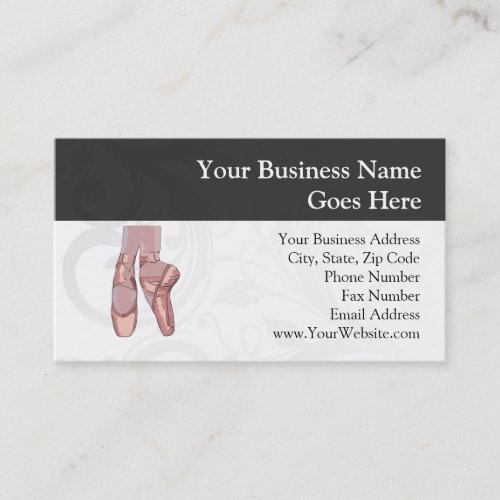 Ballet Slippers Toe Shoes Business Card