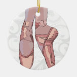 Ballet Slippers Toe Shoes Ceramic Ornament