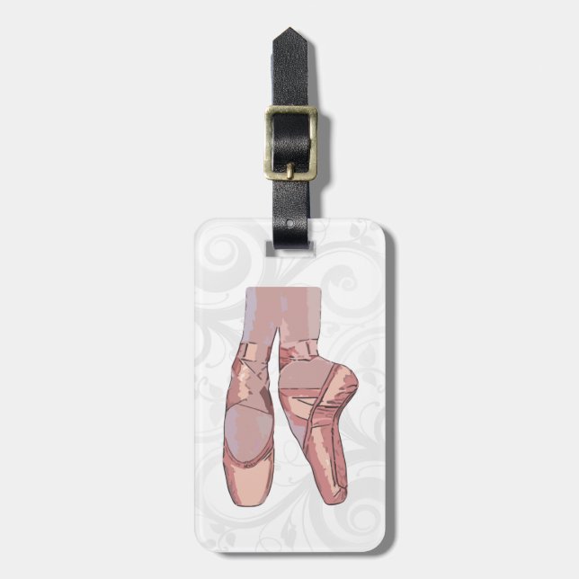Ballet Slippers Toe Shoes Luggage Tag (Front Vertical)