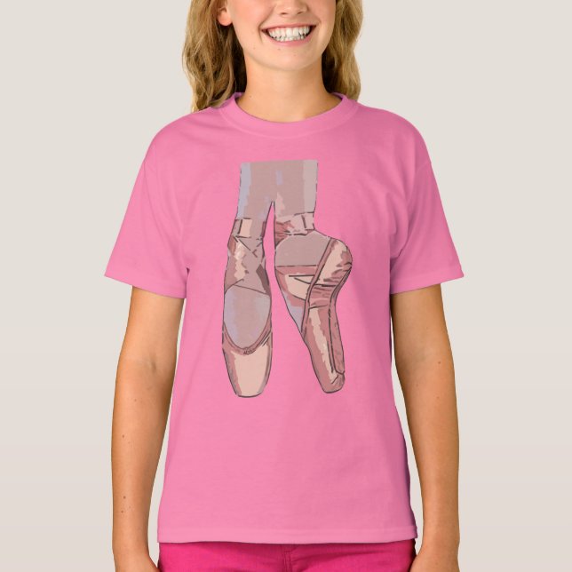 Ballet Slippers Toe Shoes T-Shirt (Front)