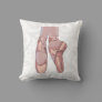 Ballet Slippers Toe Shoes Throw Pillow