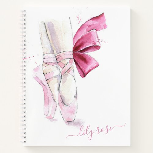 Ballet Slippers Watercolor Ballet Slippers Notebook