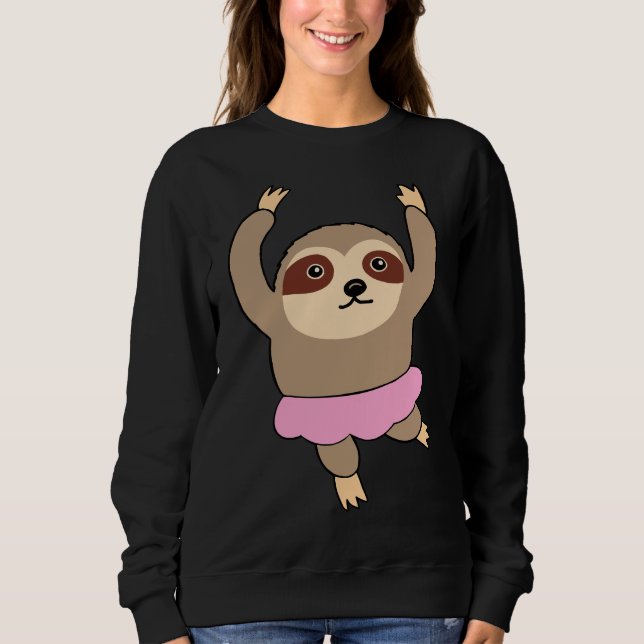 Ballet Sloth In Tutu Sweatshirt (Front)
