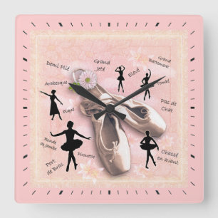 Ballet Square Wall Clock