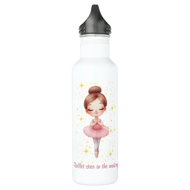 Ballet Star Girl's Stainless Steel Water Bottle (Left)