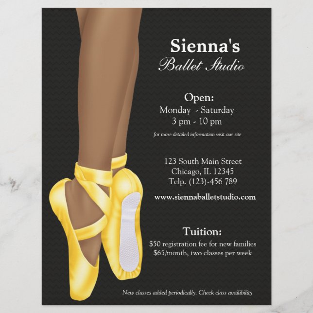 Ballet Studio Flyer (Front)