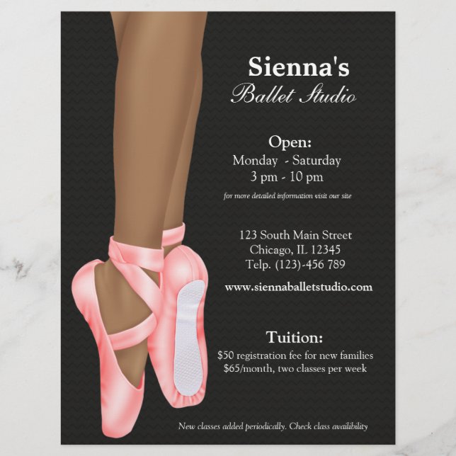 Ballet Studio Flyer (Front)