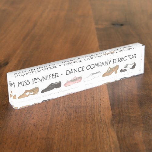 Ballet Tap Jazz Acro Dance Shoes Studio Owner Desk Name Plate