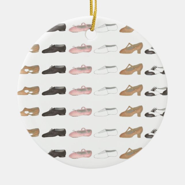 Ballet Tap Jazz Lyrical Acro Shoe Dance Teacher Ceramic Ornament (Front)