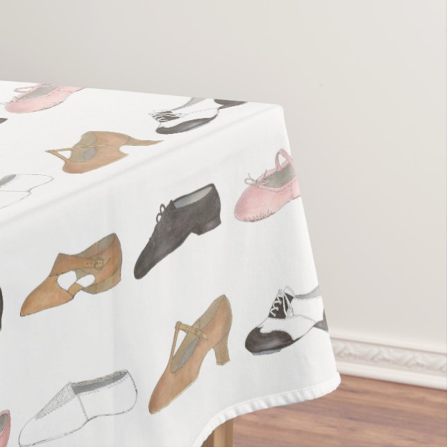 Ballet Tap Jazz Lyrical Dance Shoe Studio Recital Tablecloth (In Situ)