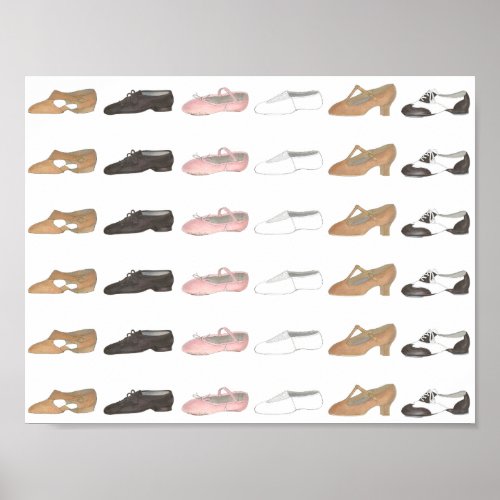 Ballet Tap Jazz Lyrical Dance Studio Shoe Poster