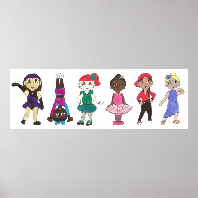 Ballet Tap Jazz Lyrical Hiphop Acro Dance Studio Poster (Front)