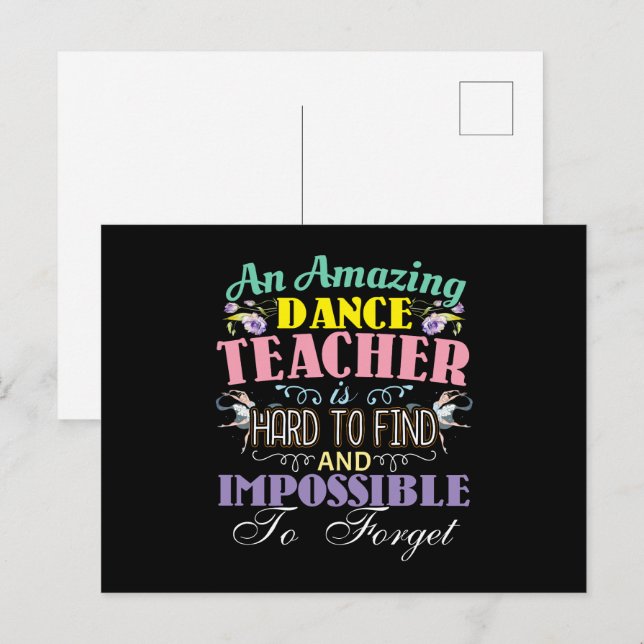 Ballet Teacher Appreciation - Amazing Quote Postcard (Front/Back)