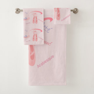 Ballet Terms Bath Towel Set
