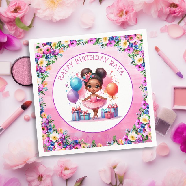 Ballet Themed Girl's Birthday Party Napkins (Creator Uploaded)