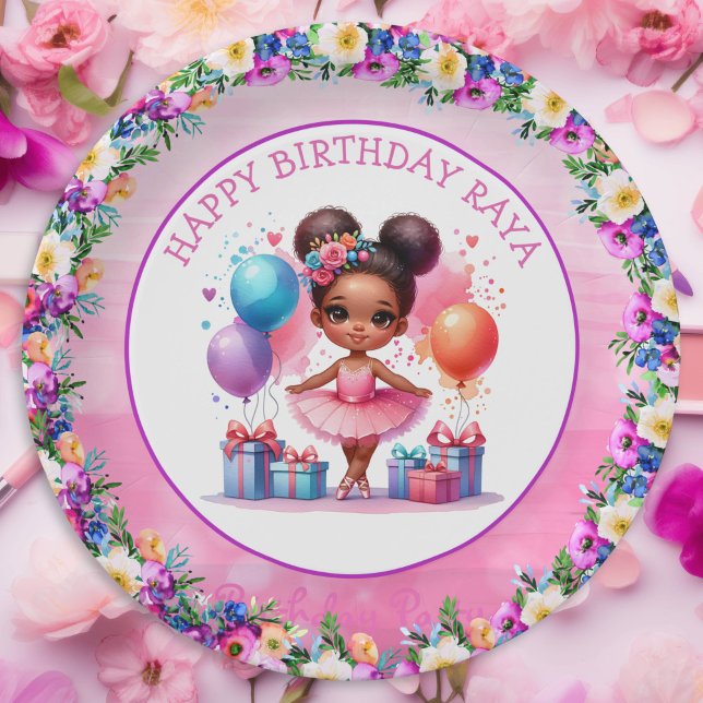 Ballet Themed Girl's Birthday Party Paper Plates (Creator Uploaded)
