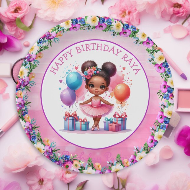 Ballet Themed Girl's Birthday Party Paper Plates (Creator Uploaded)