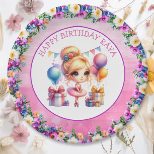 Ballet Themed Girl's Birthday Party Paper Plates