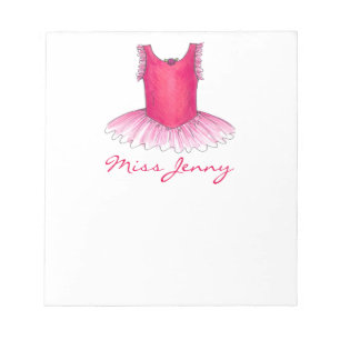 Ballet Tutu Personalized Dance Teacher Notepad