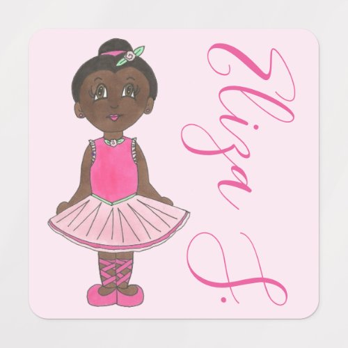 Ballet Tutu Pink Ballerina Dance Recital Girl Kids Labels