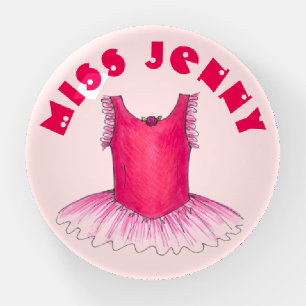 Ballet Tutu Pink Ballerina Dance Teacher Gift Paperweight
