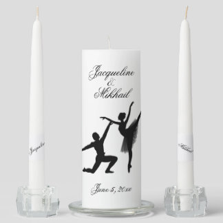 Ballet Two Become One Unity Candle Set