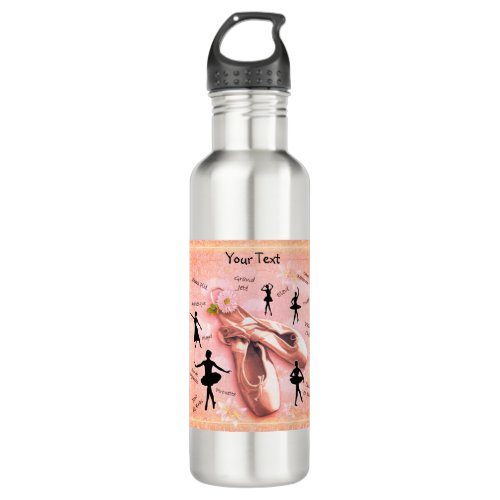 Ballet Water Bottle wyour name or other text