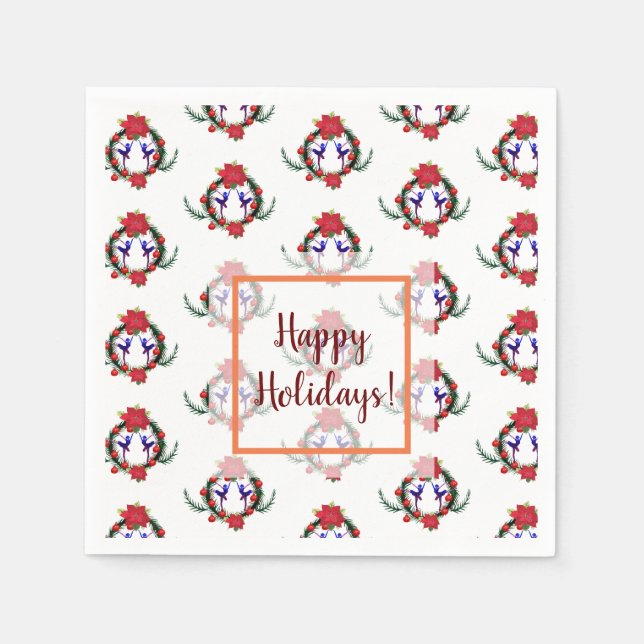 Ballet Winter Holidays Napkins (Front)