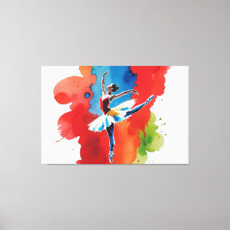 Ballet with the Expressive Force of Abstract Art Canvas Print