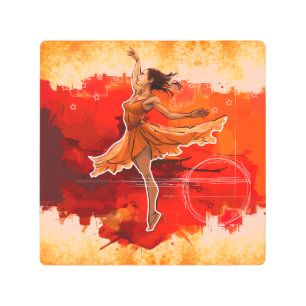 Balletcore Ballerina Metal Print