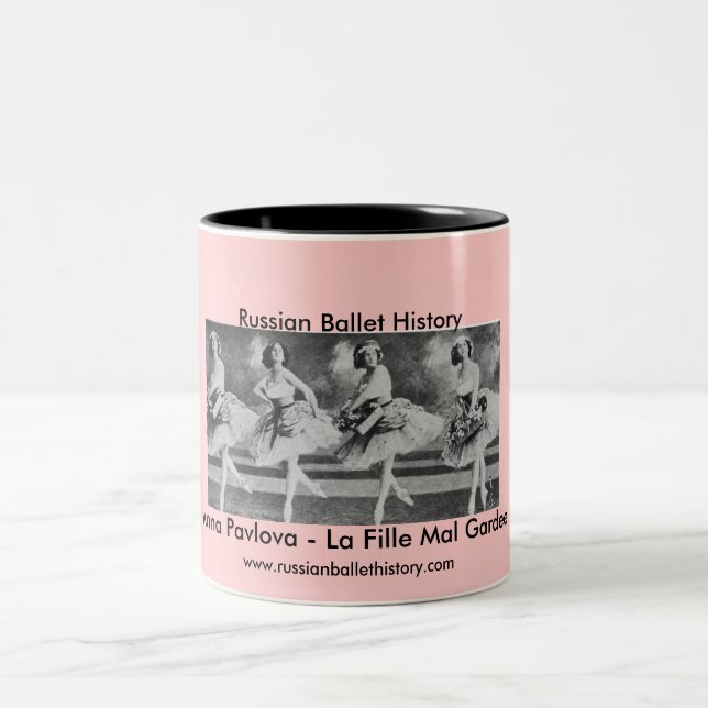Ballets Russes Pavlova Two-Tone Coffee Mug (Center)