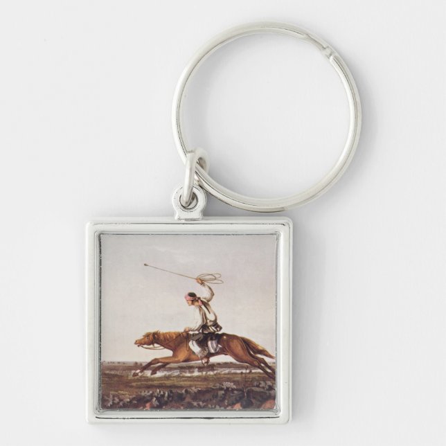 Balling Ostriches Keychain (Front)