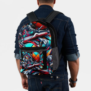 Balling With My Awesome Sneakers Graphic Design Printed Backpack