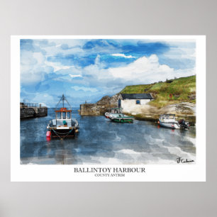 Ballintoy Harbor, Northern Ireland Poster