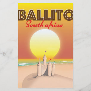Ballito South african travel poster Stationery