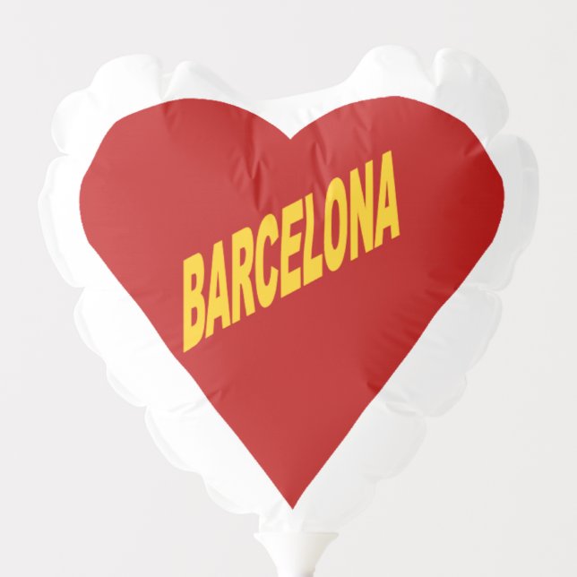 Ballon air petit Coeur LOVE BARCELONA Balloon (Front)