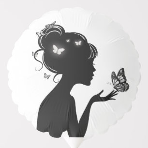 Ballon Gonflable La femme papillons blancs Balloon
