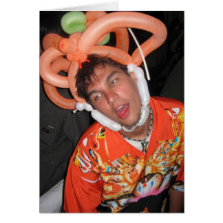 Ballon Hat Party Boy Cards