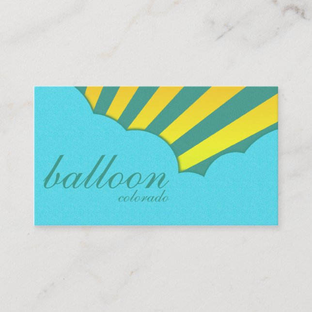ballon location (vintage clouds) business card (Front)