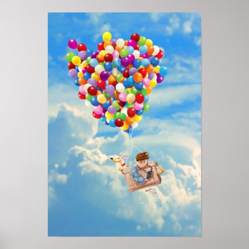 Balloon Adventure Boy and Dog Poster