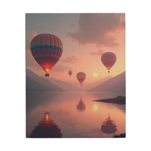 Balloon Adventure Dreams Wood Wall Art