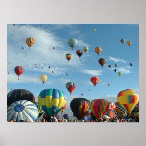 Balloon Albuquerque in the Morning Poster