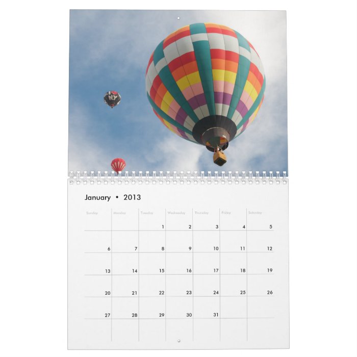 Balloon all year round calendar Zazzle