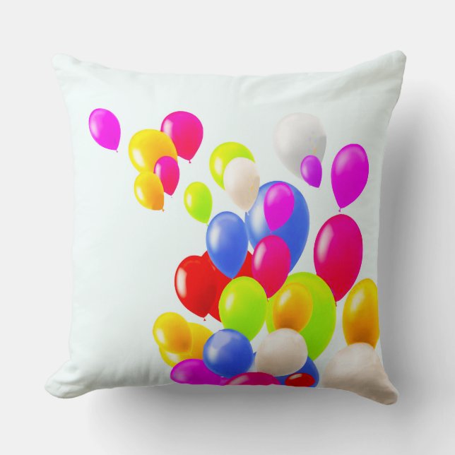 Balloon Ambiance Throw Pillow (Front)