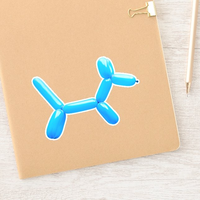 Balloon Animal Dog Sticker (Notebook)
